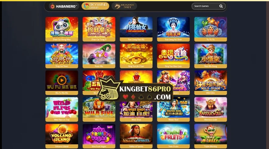 Sảnh game slot kingbet86 đa dạng